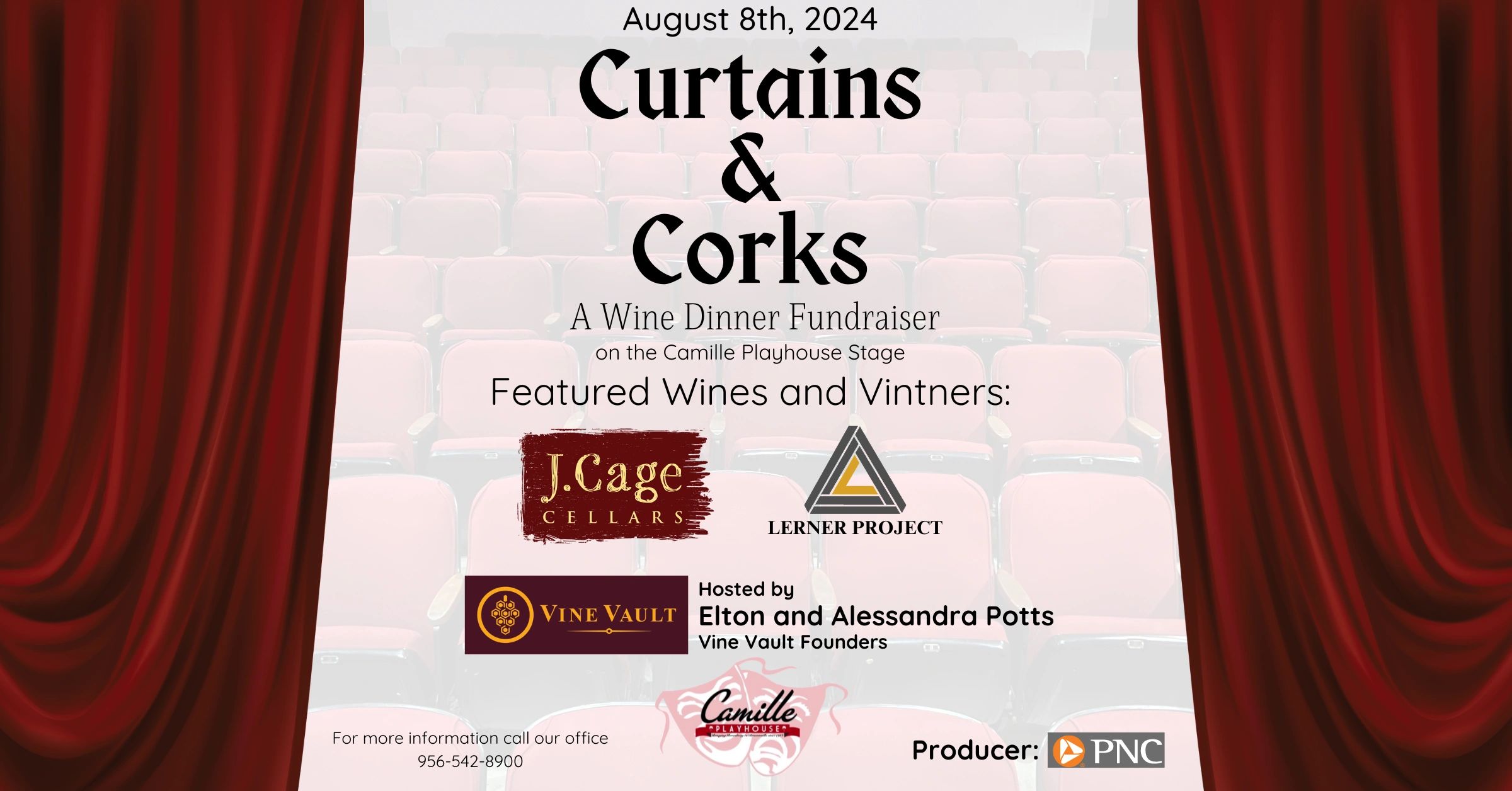 Curtains and Corks Camille Playhouse